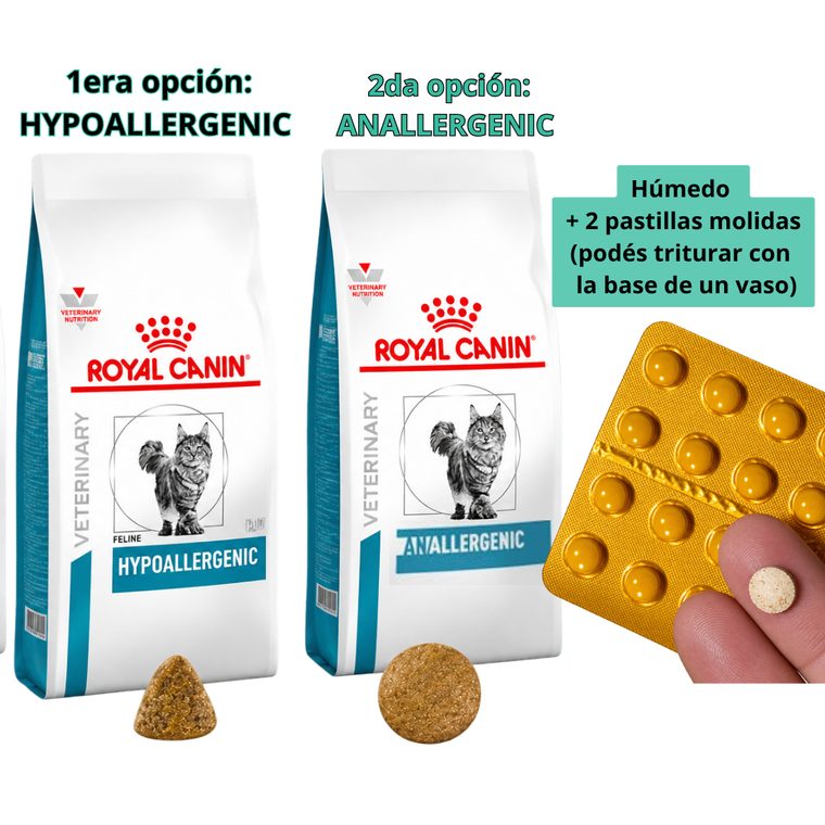 Opciones de alimento seco y suplementos de Milo